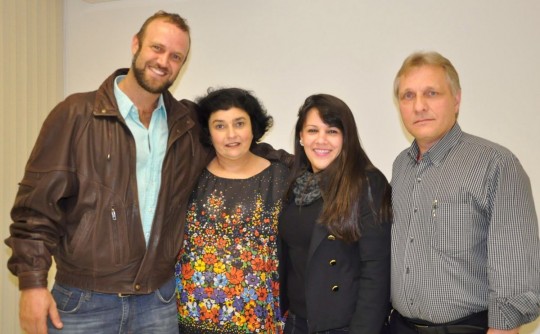 Durante uma semana o profissional lecionou em escolas da cidade, realizou consultorias e jantares. O chef Luciano Muradas, a consultora Rita Faiçal, o diretor do IPPA Luiz Alberto dos Santos e a coordenadora do IPPA Renata Bastos Amado. Foto: Tatiana de Oliveira