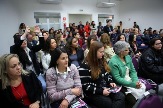 Comemoração dos 10 Anos da Lei Maria da Penha, na Casa da Mulher Brasileira. Casa da Mulher Brasileira em Curitiba. Foto: César Brustolin