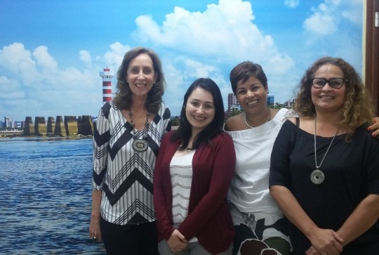 Tereza Bandeira, diretora executiva da ABIH-AL, Micheli Oliveira, PR CVBx, Danielle Novis, superintendente do Maceió Convention e Agda Santos, gerente de relacionamento Maceió CVB - Foto divulgação