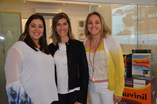 Silvia Pedroso Xavier, Tanara Gois e Karin Brenner . Foto: Bebel Ritzmann
