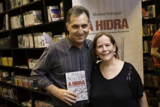 Paulino Motter com  a autora Marlene Rodrigues .Foto: Guilherme Pupo