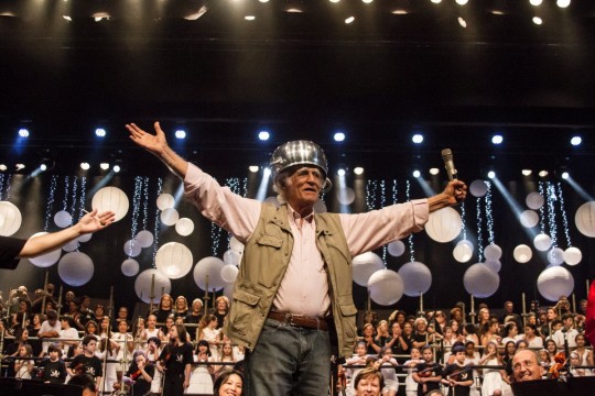 Ziraldo agradeceu emocionado o carinho do povo curitibano. Crédito: Edna Fróes