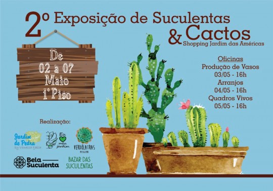 Público poderá participar de oficinas de vasos, arranjos e quadros vivos