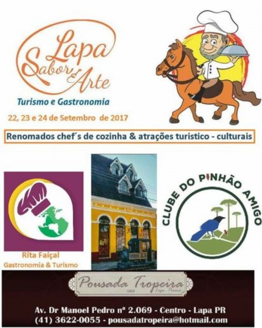 Consultora gastronômica Rita Faiçal, organizadora da programação, informa que durante o evento serão empossados os membros do Clube do Pinhão Amigo