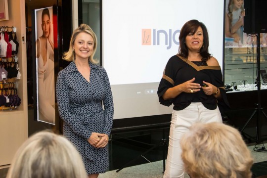 A  empresária Alison Mazza Lubascher e a CEO e diretora de criação da Liz Ligia Buonamici Costa. Foto: Diogo Saavedra