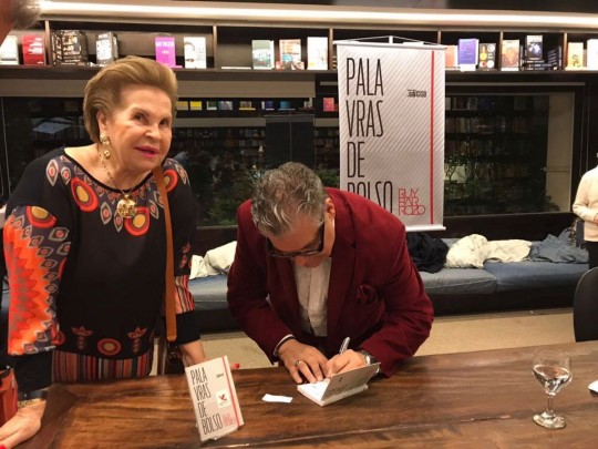 Florinda Andraus e o autor Ruy Barrozo. Foto: Mary Derosso