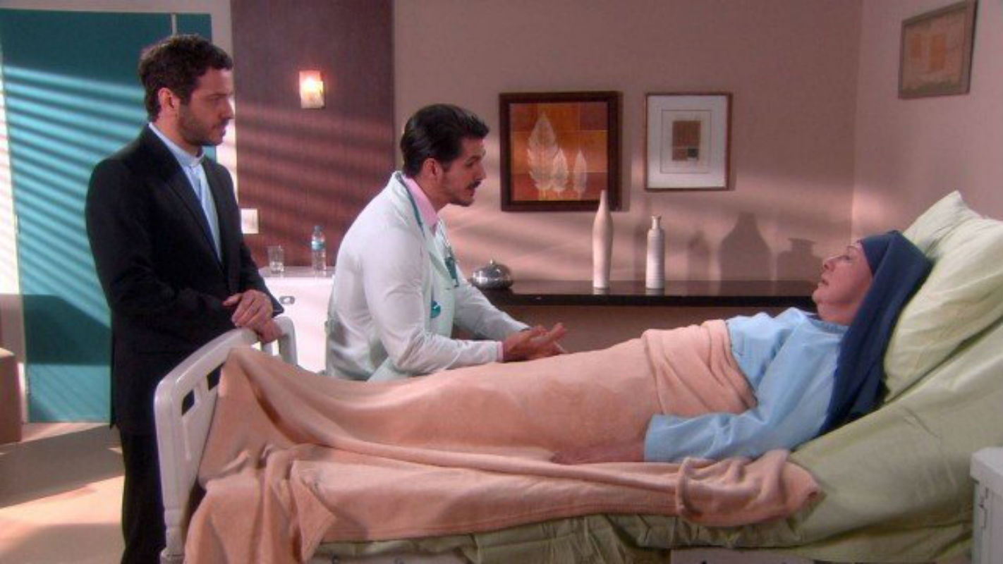 Em "Carinha de Anjo", Madre fica emocionada, pois não sabe se sobreviverá.