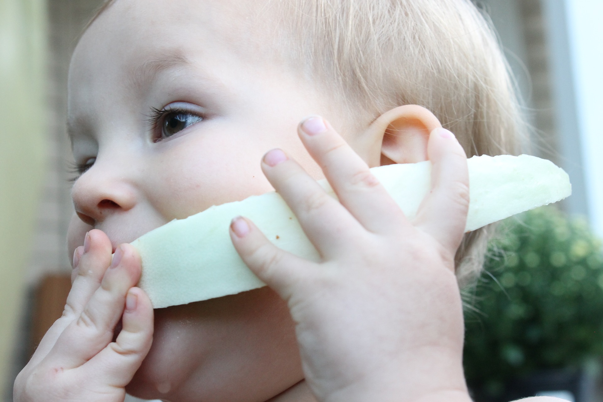 BLW estimula o bebê a comer sozinho os alimentos. Foto: Pixabay