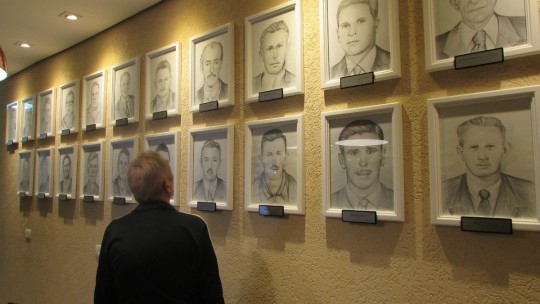 Espaço conta com um portal com fotos de todos os presidentes do Trieste. Foto: Divulgação