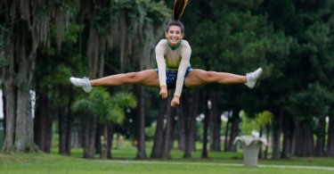 Cheerleader curitibana pede apoio para pratica do esporte. Foto: Marco Charneski