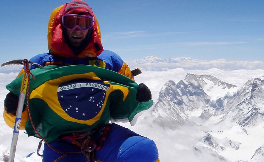 Segunda vez de Waldemar Niclevicz no Pico Everest, em junho de 2005. Foto: Arquivo pessoal.
