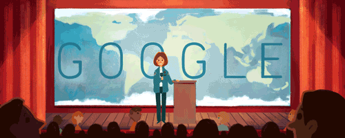 Sally Ride a primeira norte-americana no espa&ccedil;o homenageada com doodle. Foto: Reprodu&ccedil;&atilde;o/Google