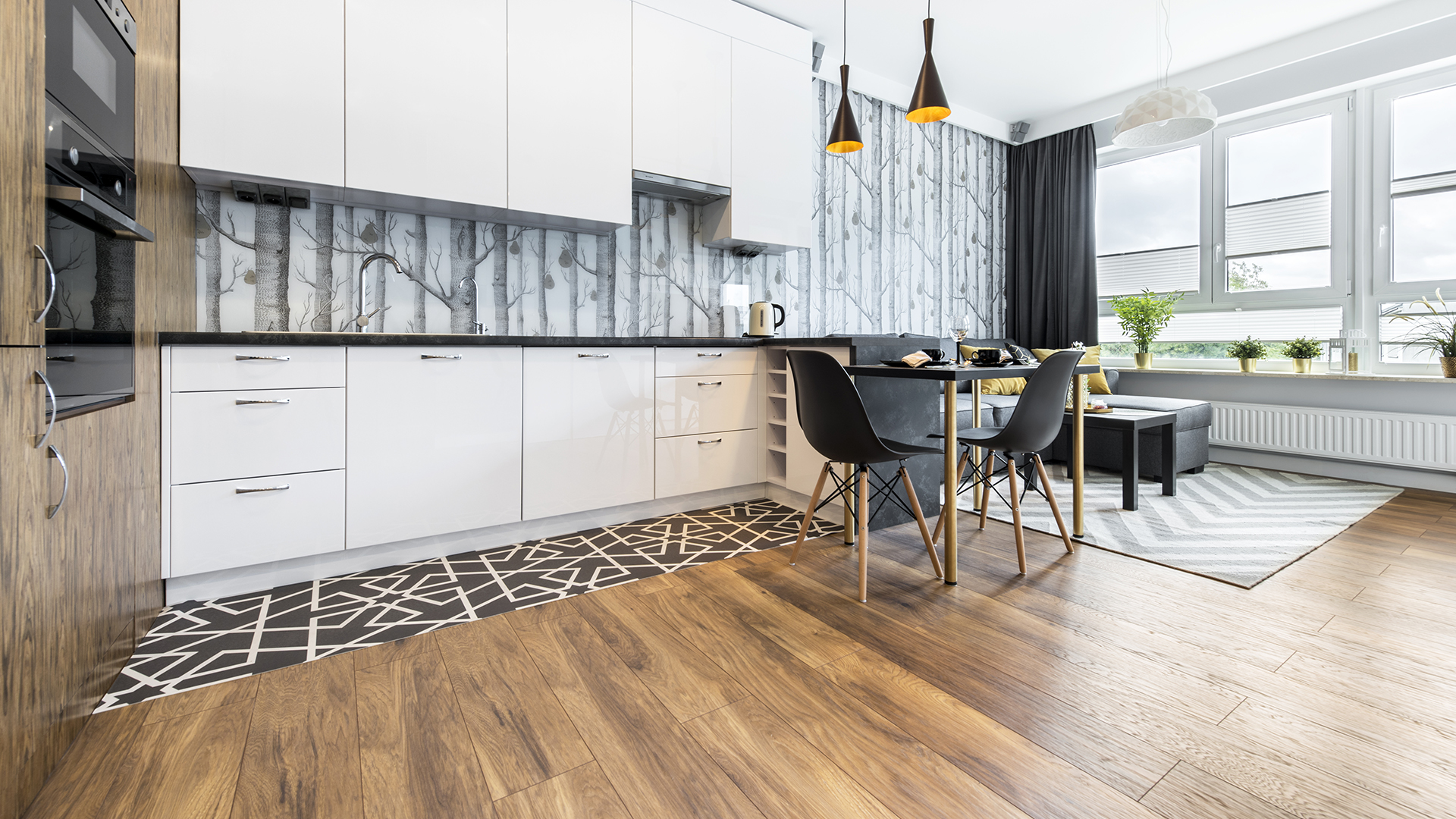 Exemplo de piso laminado 100% à prova d'água . / Divulgação