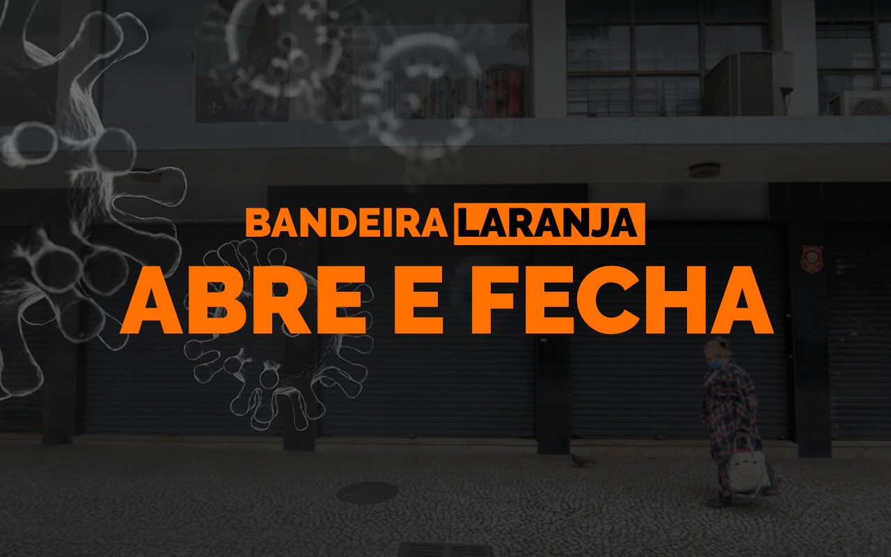 O que abre e fecha com bandeira laranja covid-19 em Curitiba?