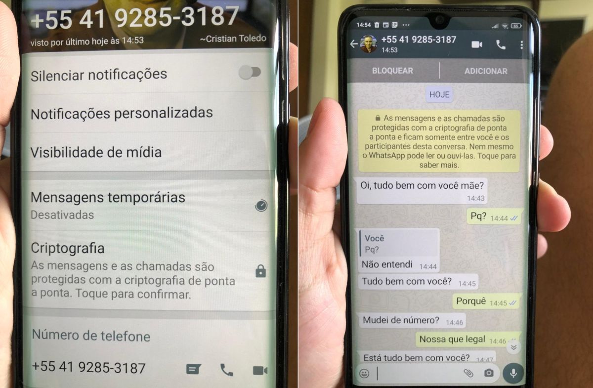 Golpe whatsapp cristian toledo