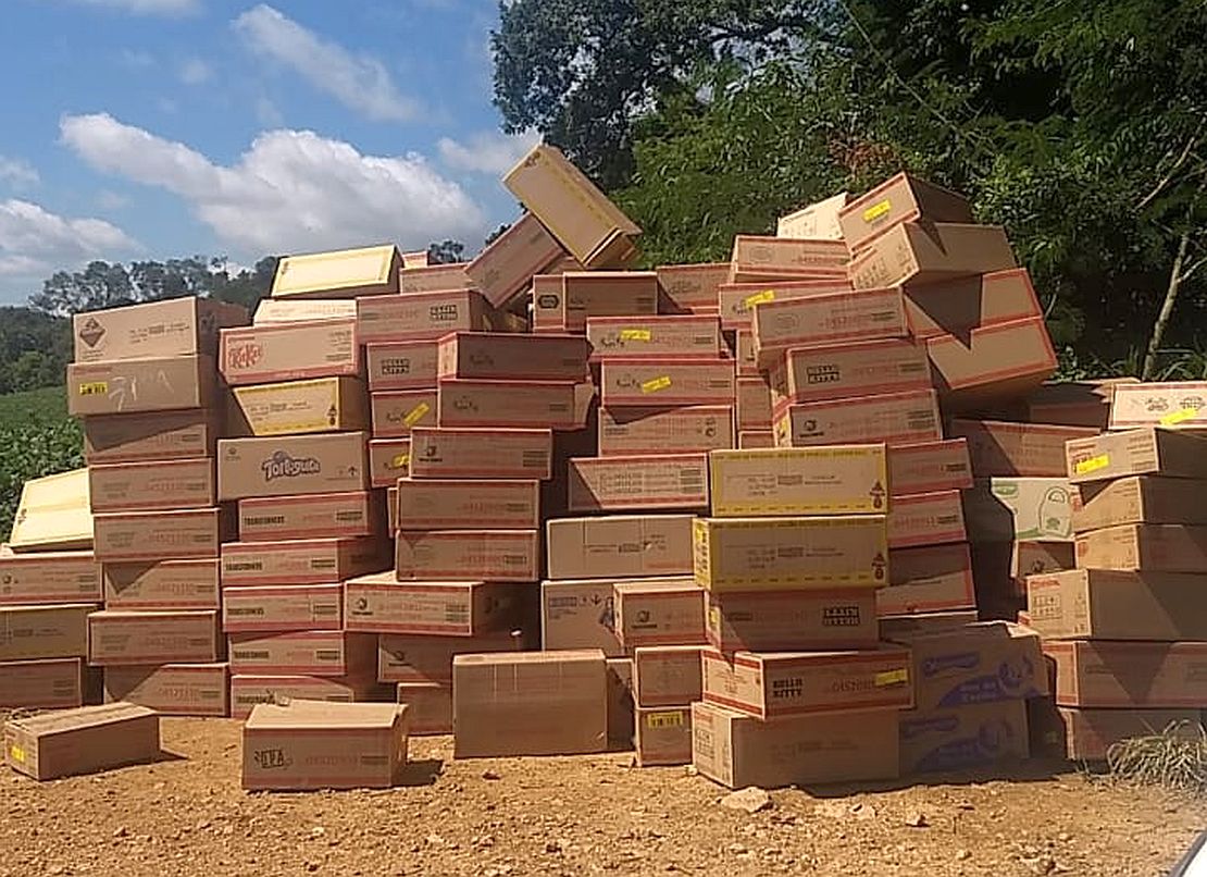 Carga de chocolate roubada valia R$ 400 mil