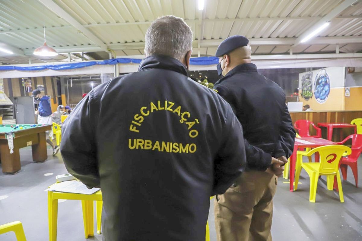 Fiscalização em Curitiba contra a covid-19