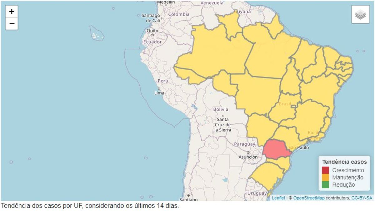 Mapa covid-19 Fiocruz