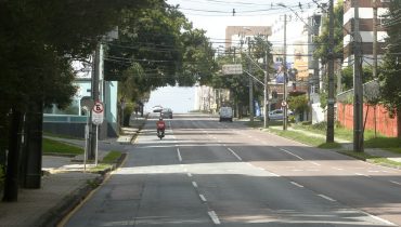 Curitiba vazia por causa do lockdown