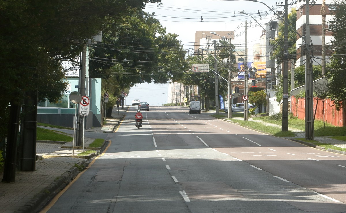 Curitiba vazia por causa do lockdown