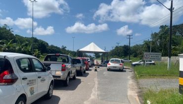 Barreira sanitária no acesso ao Litoral do PR