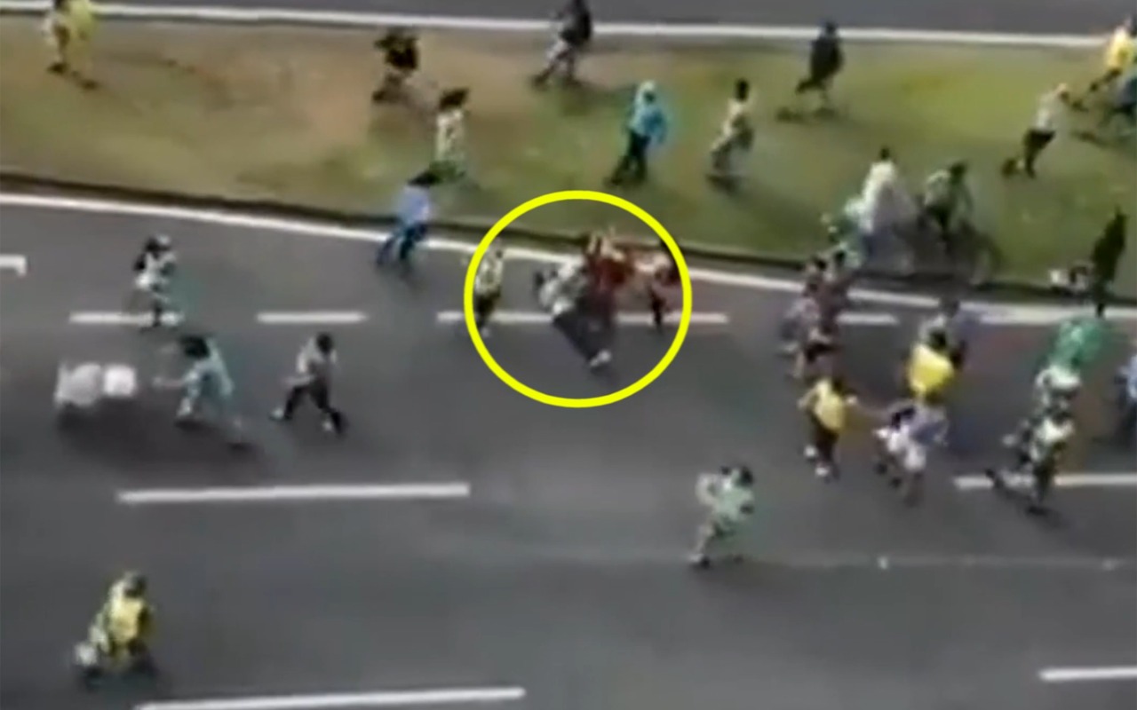 Imagem de vídeo feito na Marcha da Família