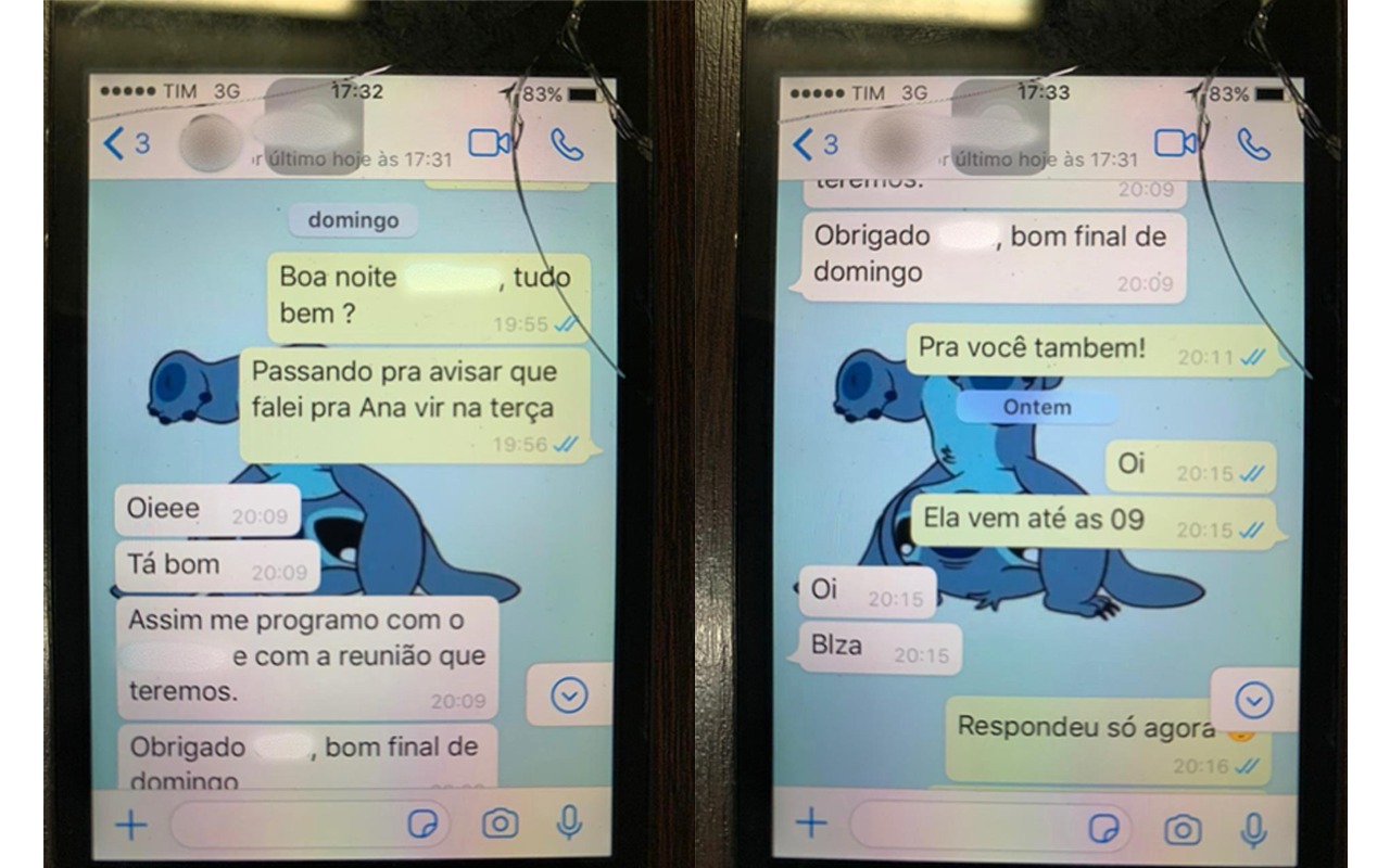 Capturas de tela mostram conversa entre testemunha e suspeito de ser o autor dos disparos contra Ana Paula Campestrini.