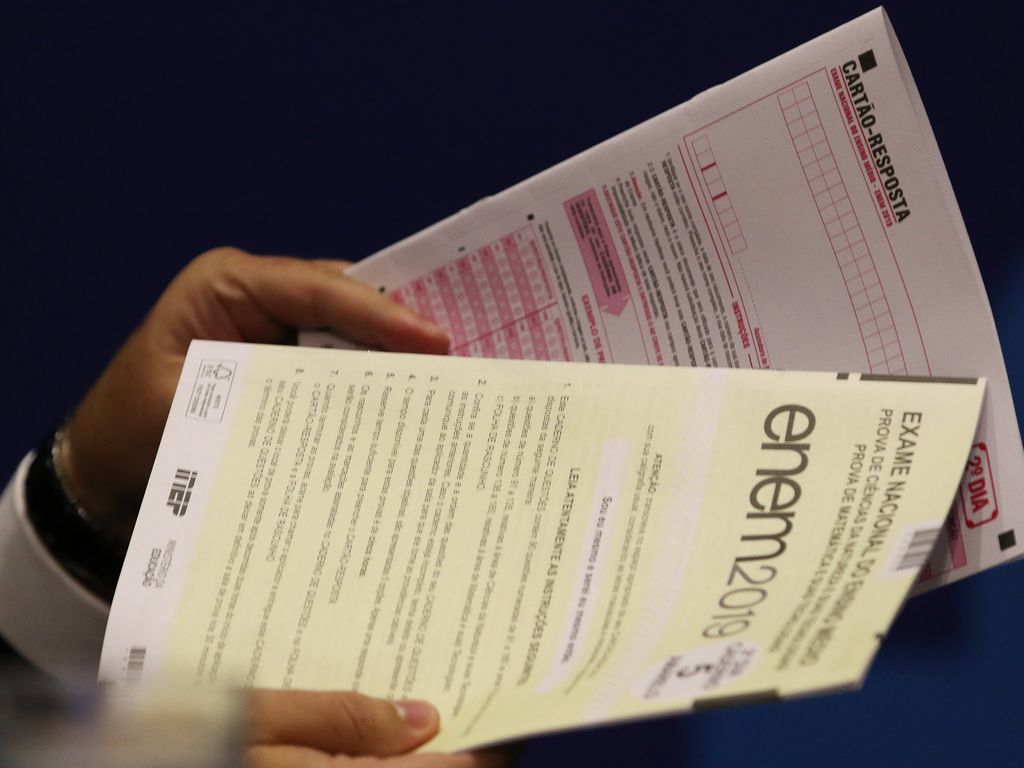 caderno de prova Enem 2019