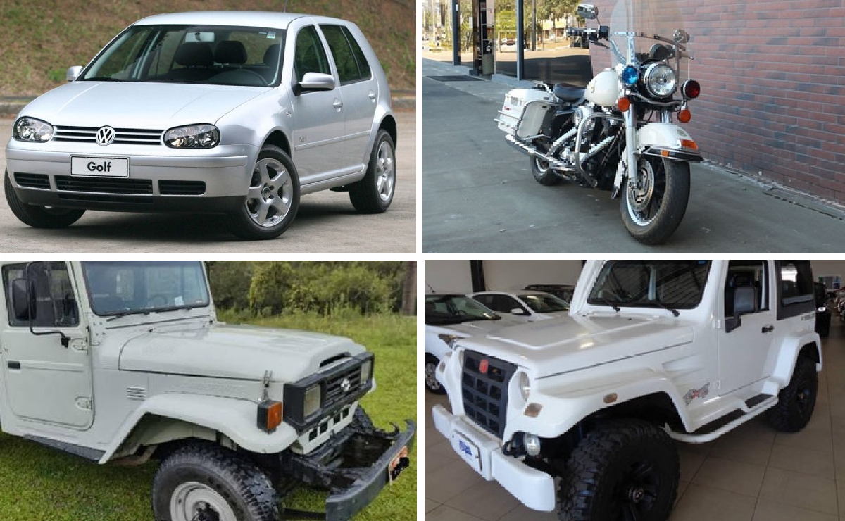 Leilão de veículos no Paraná.