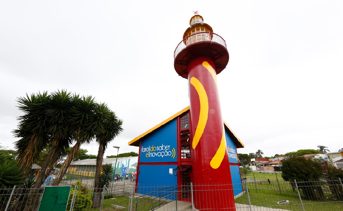 Curitiba faturou o prêmio Latam Smart City Awards 2021. Na foto, o Farol do Saber e inovação, uma das novidades criadas junto com o Vale do Pinhão.