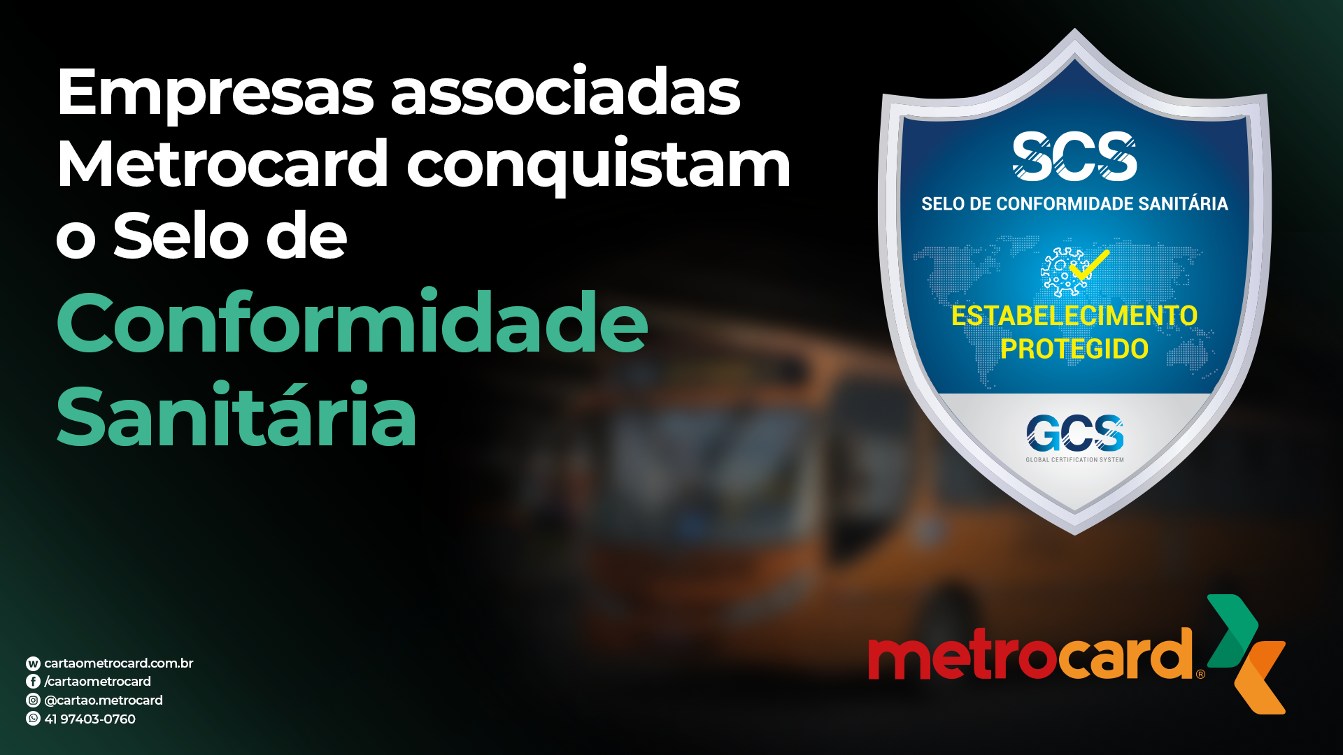 O Selo de Conformidade Sanitária é emitido pela GCS Global Certification System. | Foto: Divulgação