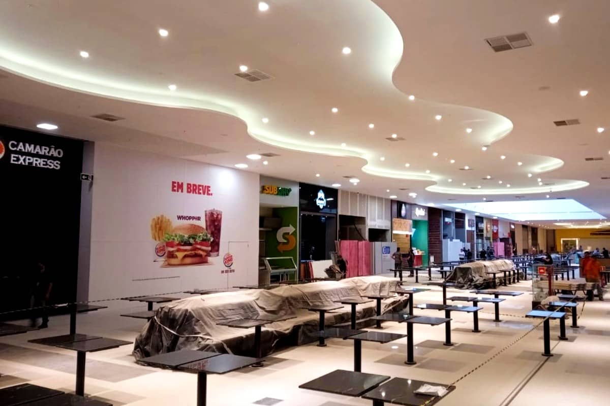 Praça de alimentação terá mais de 50 opções, entre restaurantes, fast food e quiosques.