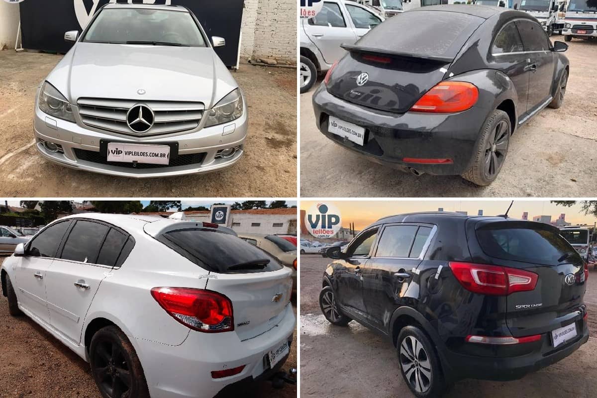 Leilão tem várias oportunidades de compra de carros e motos.