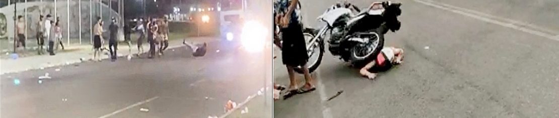 Parque Linear em Colombo volta a ser palco de baderna. Teve racha, perseguição e tiros de borracha