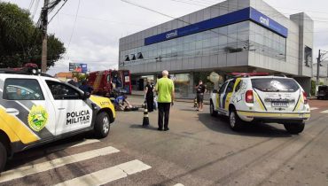 Acidente ocorreu em uma movimentada rua de São José dos Pinhais.