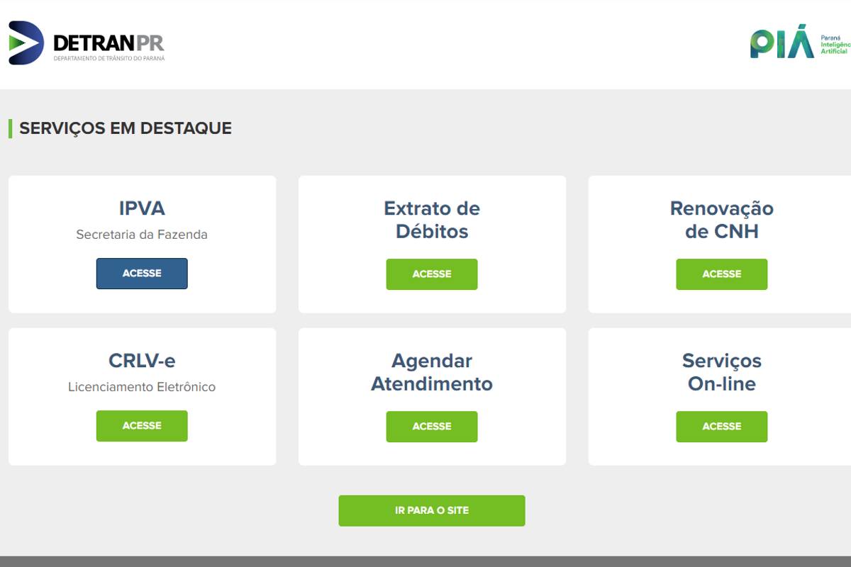 Veja o passo a passo para pagar o IPVA 2022 no Paraná.