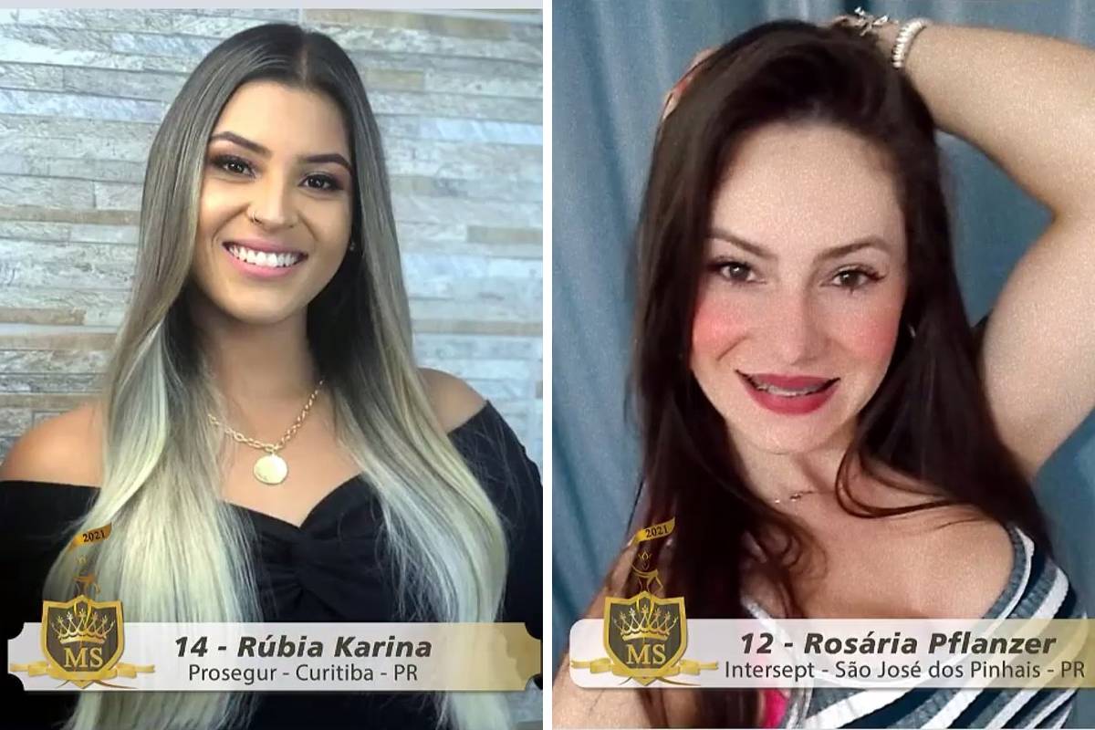 Na imagem as candidatas Rúbia Karina e Rosária Pflanzer.