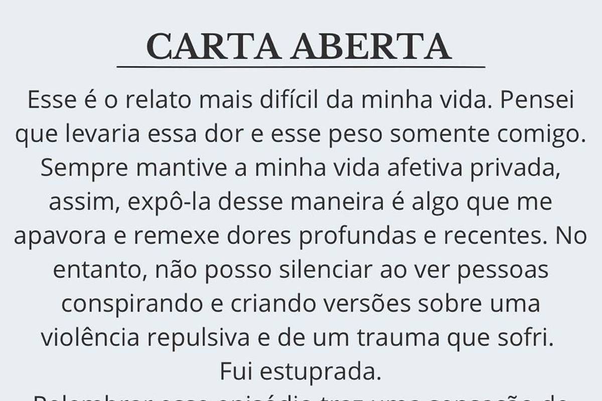 Em carta aberta, Klara Castanho explicou o estupro e a adoção