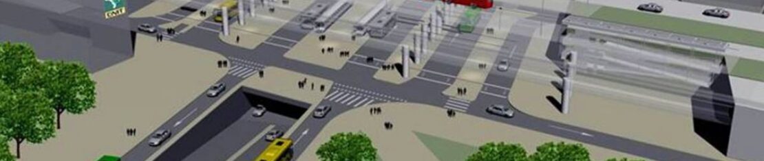 O projeto inicial previa uma trincheira abaixo do viaduto da Linha Verde com a Avenida Victor Ferreira do Amaral.