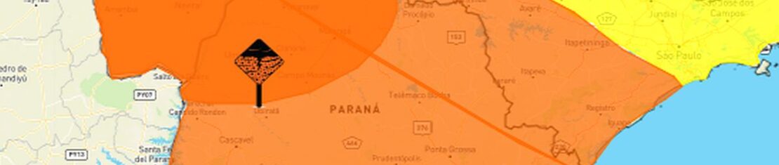 Chuva forte e frio intenso a partir desta terça em Curitiba