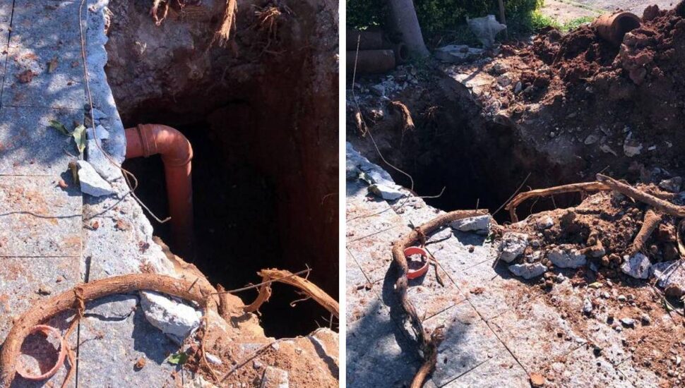 "É revoltante", desabafa morador do Xaxim que quer uma solução para um buraco aberto pela Sanepar para uma obra em frente de casa.