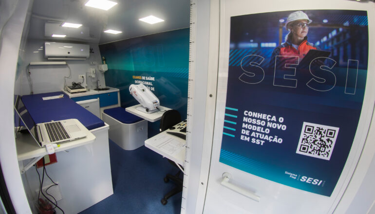 As unidades móveis de Segurança e Saúde de Sesi Paraná são equipadas para garantir o melhor atendimento aos colaboradores das indústrias. | Foto: Gelson Bampi