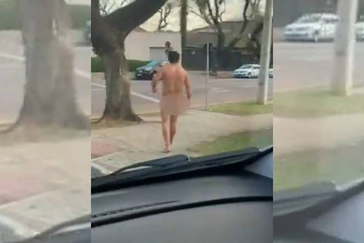 Peladão ignora o frio de Curitiba e é flagrado correndo pelas ruas do Seminário.