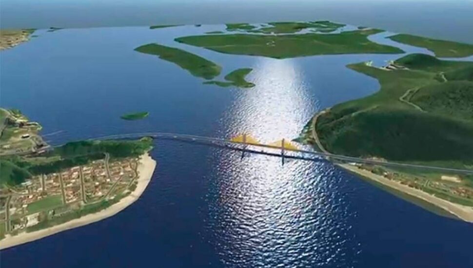 A nova Ponte de Guaratuba terá comprimento de 1.244 metros, com largura útil mínima de 22,60 metros.