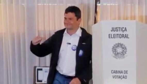 Imagem mostra Sérgio Moro, candidato ao Senado pelo Paraná