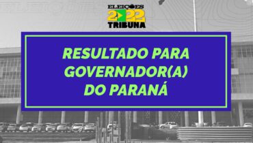 Resultado da eleição para governador do Paraná. Arte: Tribuna do Paraná