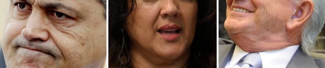 Imagem mostra Gustavo Fruet, Christiane Yared e Nelson Justus, que ficaram de fora nestas eleições