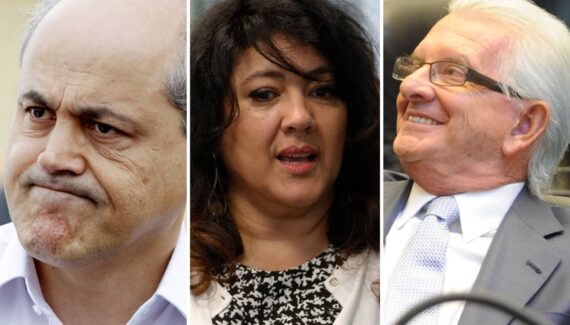 Imagem mostra Gustavo Fruet, Christiane Yared e Nelson Justus, que ficaram de fora nestas eleições