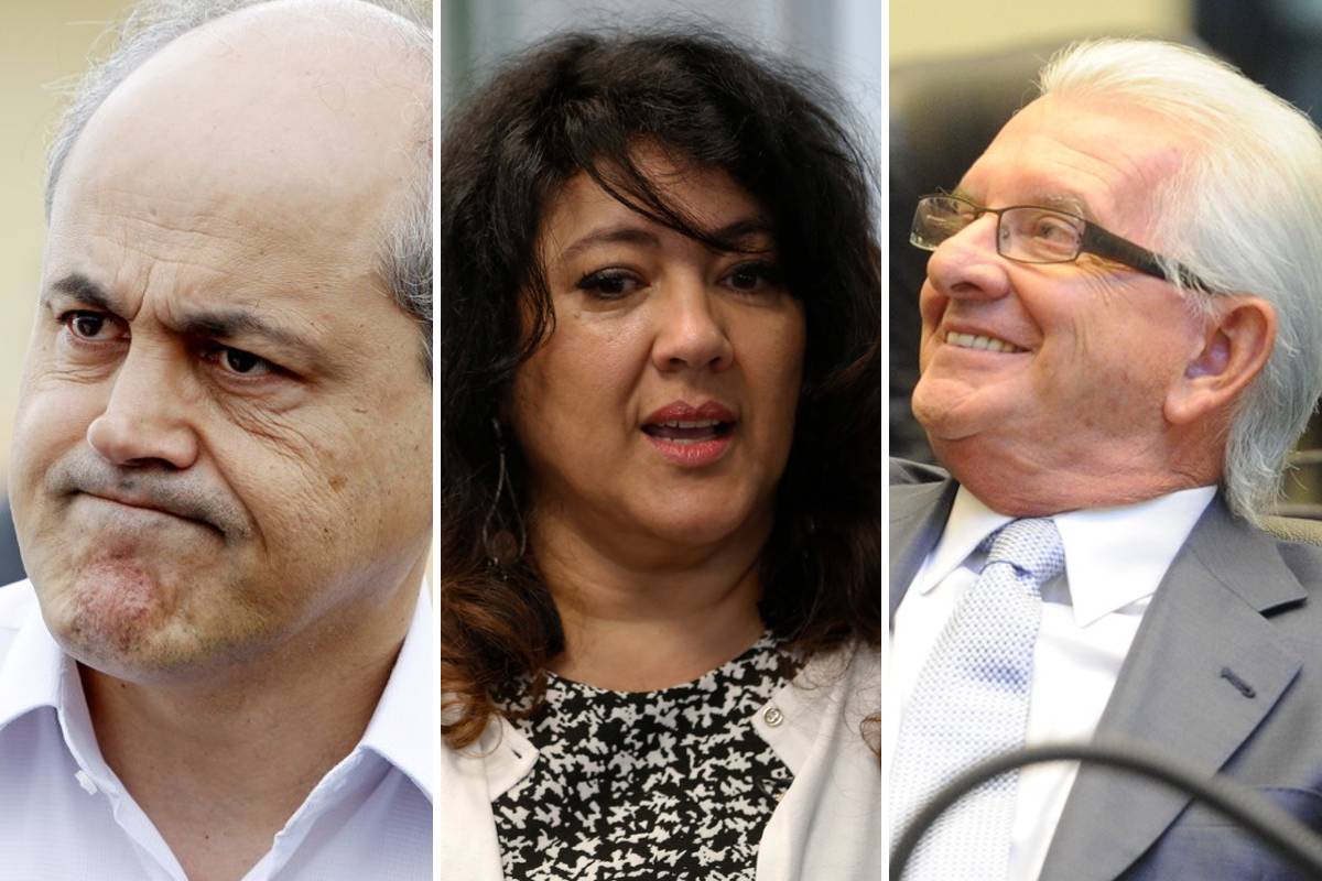 Imagem mostra Gustavo Fruet, Christiane Yared e Nelson Justus, que ficaram de fora nestas eleições