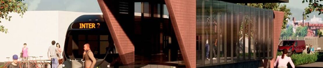 Imagem mostra uma projeção de como seriam as novas estações-tubo de Curitiba